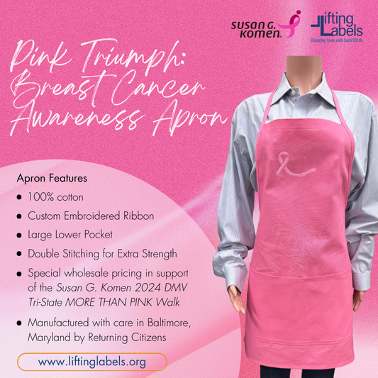 Pink Triumph: Breast Cancer Awareness Apron